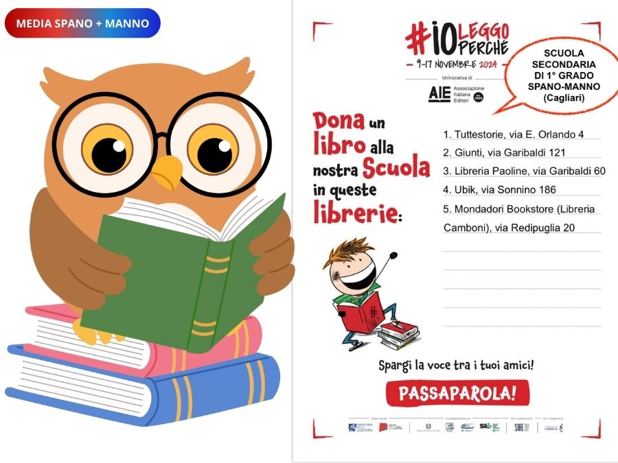 Con #ioleggoperché dona un libro alle scuole medie Spano e Manno