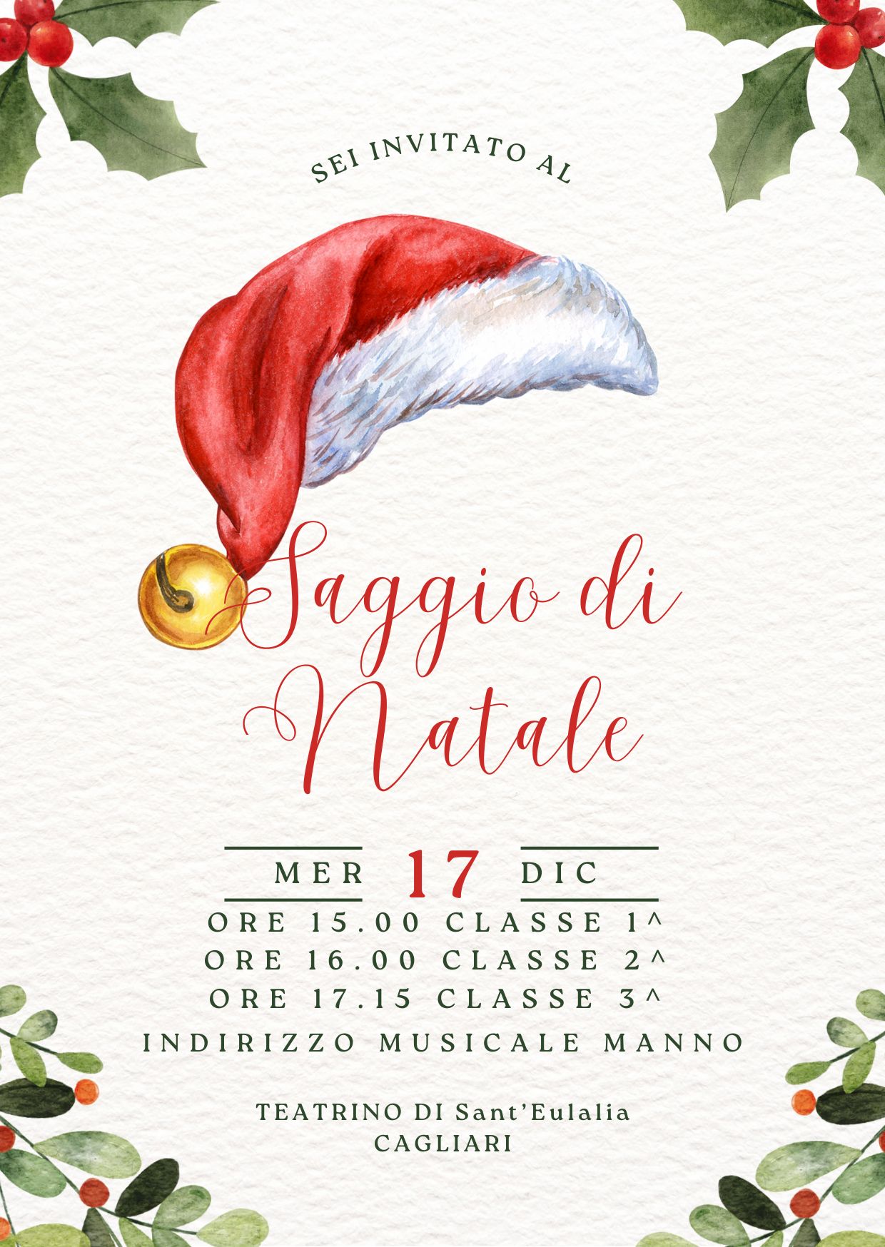 Saggio Musicale Natale 2025 Scuola Manno Locandina Saggio Musicale Natale 2025 Scuola Manno Locandina